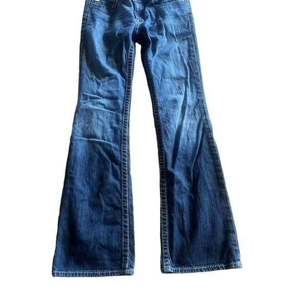 Big Star denim medium wash low rise bootcut flare pans jeans women’s sz 26r 26 - Picture 3 of 5